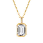 bubble diamond lock pendant necklace modern luxury collarbone chain