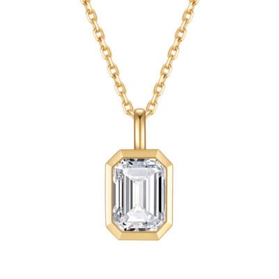 bubble diamond lock pendant necklace modern luxury collarbone chain
