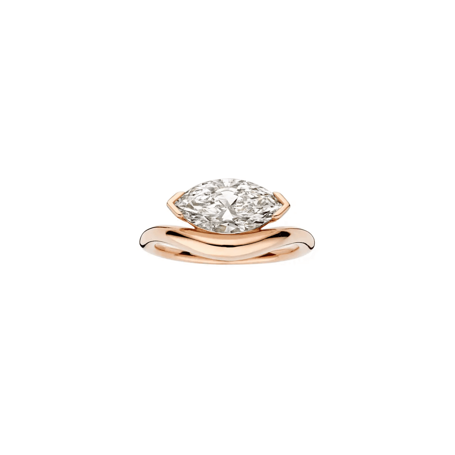 minimal marquise lab grown diamond ring in solid gold (3)