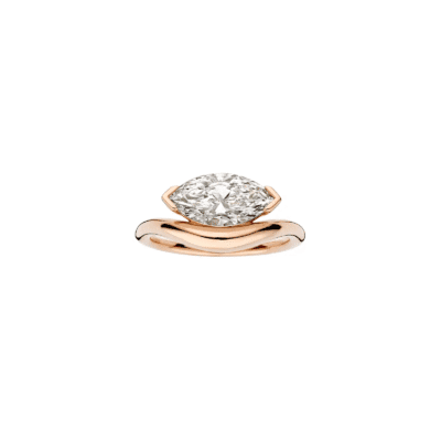 minimal marquise lab grown diamond ring in solid gold (3)