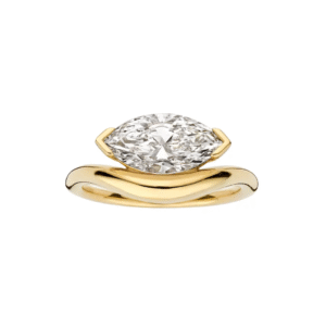 minimal marquise lab grown diamond ring in solid gold (5)