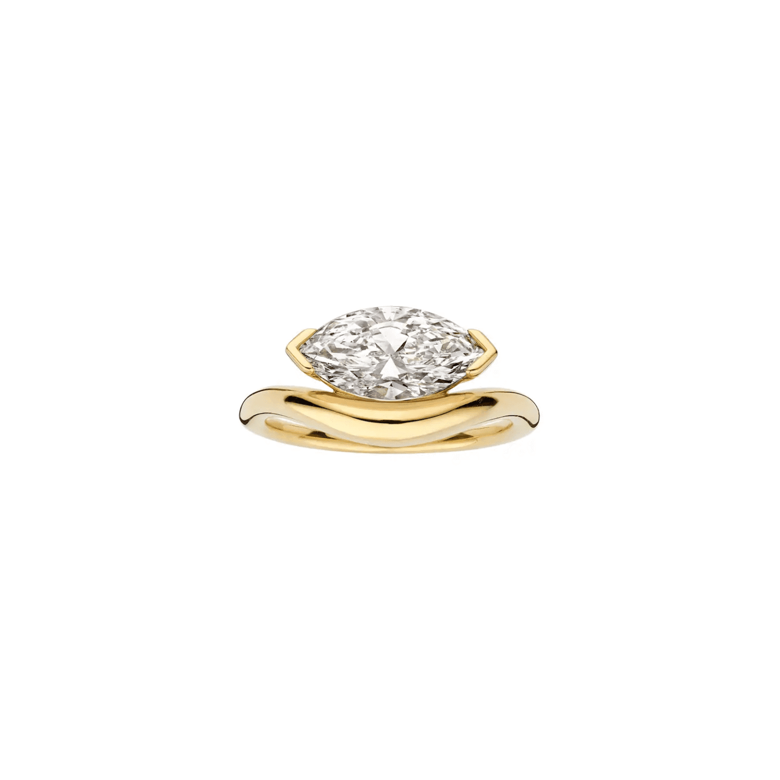 minimal marquise lab grown diamond ring in solid gold (5)
