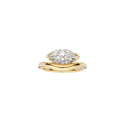 minimal marquise lab grown diamond ring in solid gold (5)