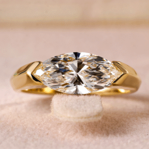 minimalist marquise lab grown diamond ring