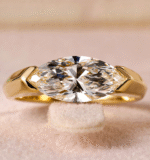 minimalist marquise lab grown diamond ring
