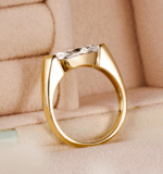 minimalist marquise lab grown diamond ring