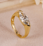 minimalist marquise lab grown diamond ring