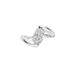 oval lab grown diamond engagement ring with sculpted gold band (5)