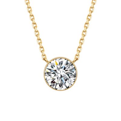 prongless floating diamond bubble pendant necklace solitaire diamond necklace