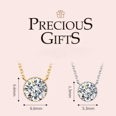 prongless floating diamond bubble pendant necklace solitaire diamond necklace