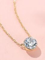 prongless floating diamond bubble pendant necklace solitaire diamond necklace