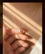 toi et moi necklace pear&emerald cut lab grown diamond necklace