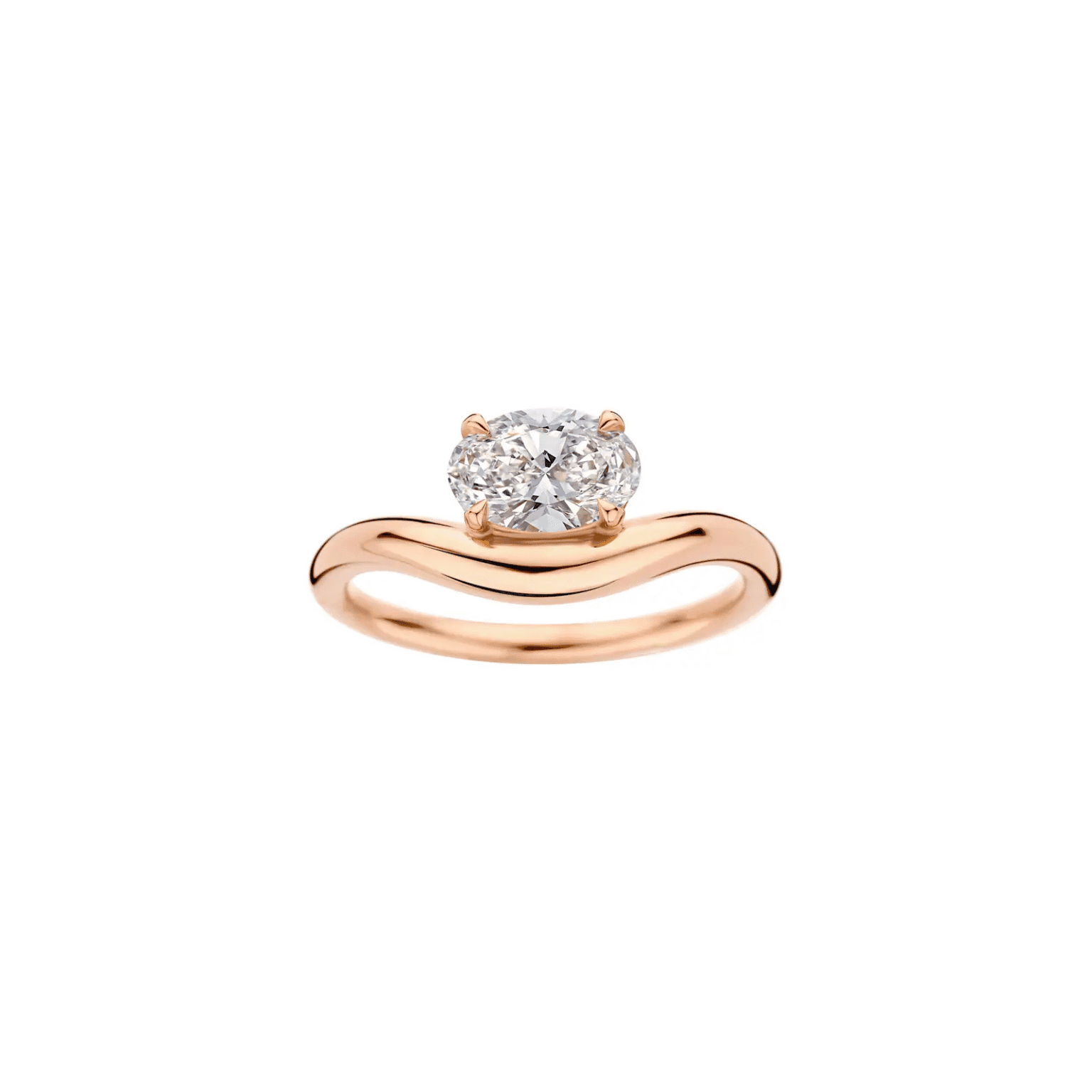 wave twist oval lab grown diamond engagement ring (5)