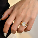 4ct oval old money style lab grown diamond ring high polish gold wide band