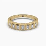 0.5ctw diamond 7 stone bezel ring