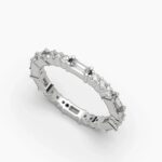 1ctw round baguette wedding ring