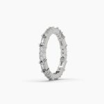 1ctw round baguette wedding ring