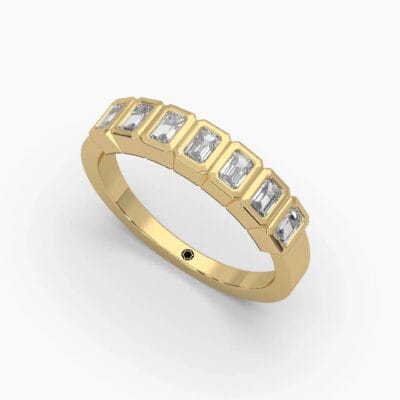 0.5ctw diamond 7 stone bezel ring