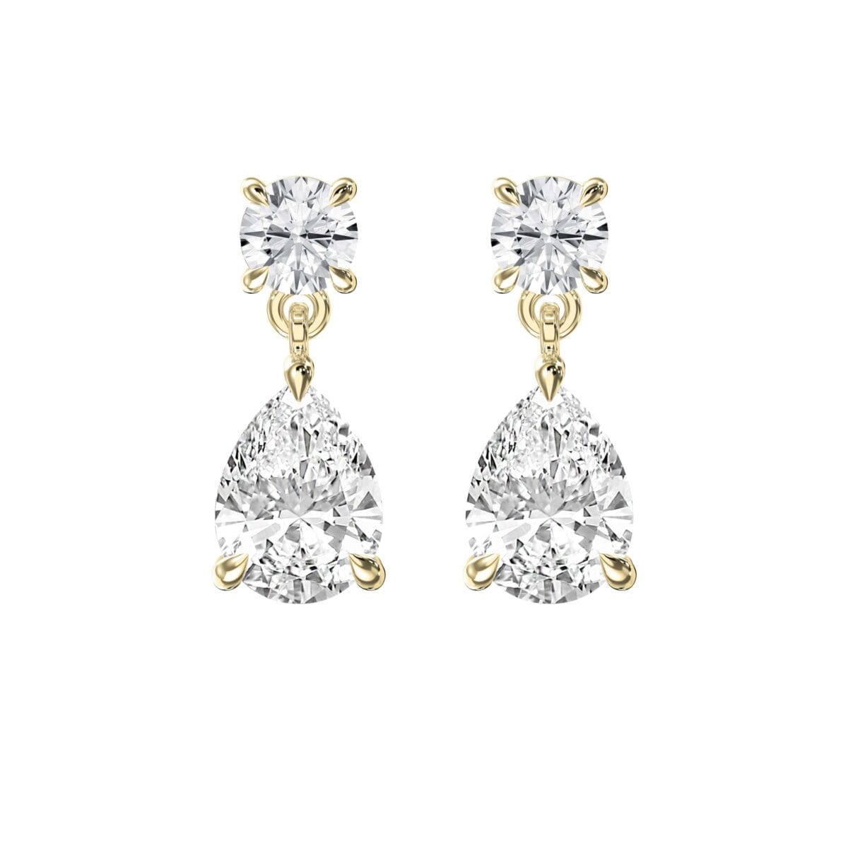 5ct lab grown diamond drop earrings