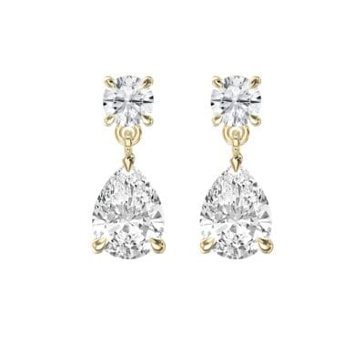 5ct lab grown diamond drop earrings