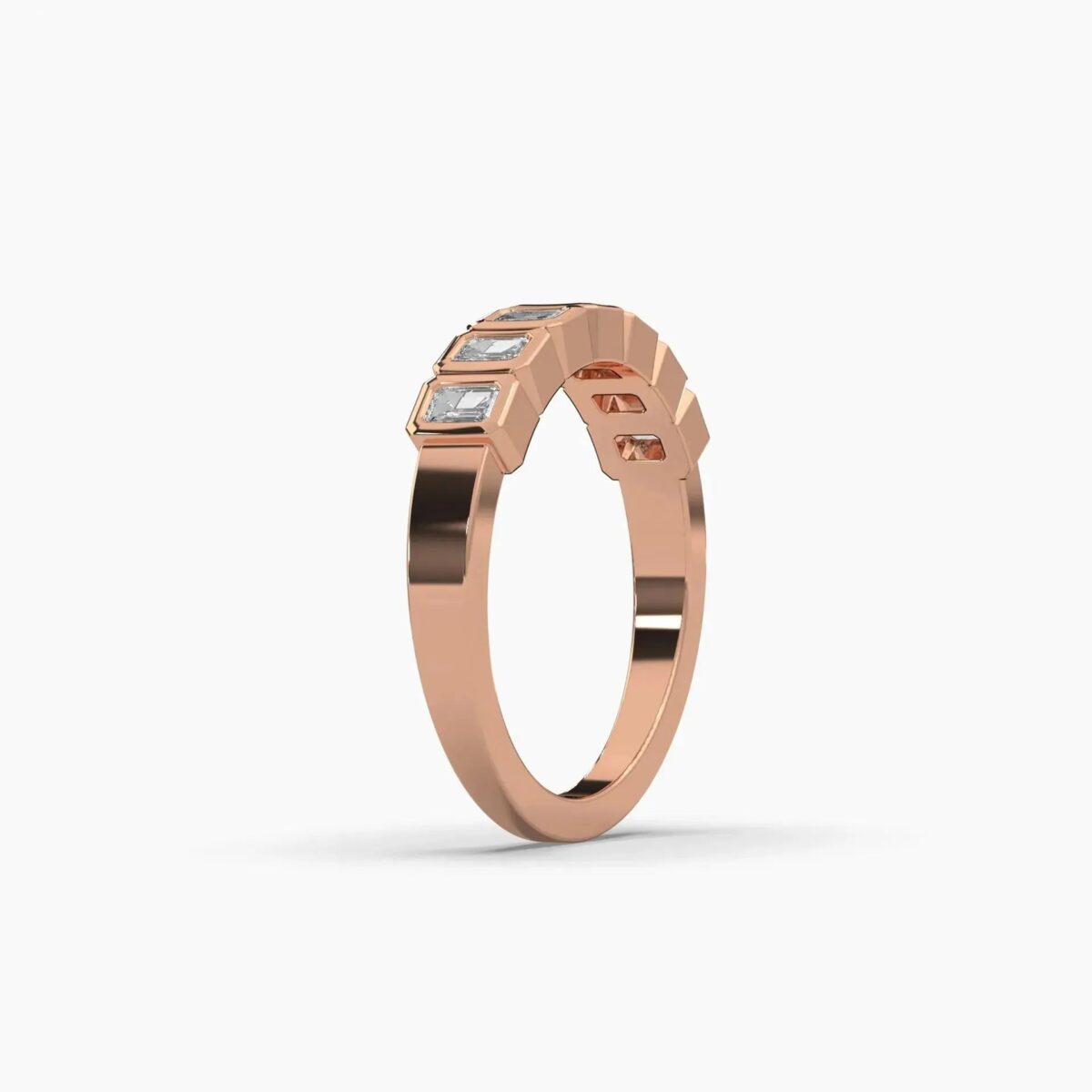 0.5ctw diamond 7 stone bezel ring