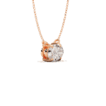 oval solitaire lab grown diamond pendant necklace