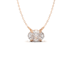oval solitaire lab grown diamond pendant necklace