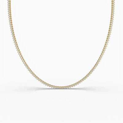 5ct round lab grown diamond tennis necklace