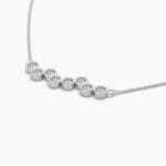 round lab grown diamond bubble bezel pendant necklace