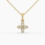 0.25ctw marquise lab grown diamond pendant necklace | 14k gold