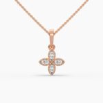 0.25ctw marquise lab grown diamond pendant necklace | 14k gold