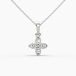 0.25ctw marquise lab grown diamond pendant necklace | 14k gold