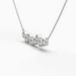 round lab grown diamond bubble bezel pendant necklace