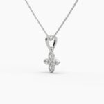 0.25ctw marquise lab grown diamond pendant necklace | 14k gold