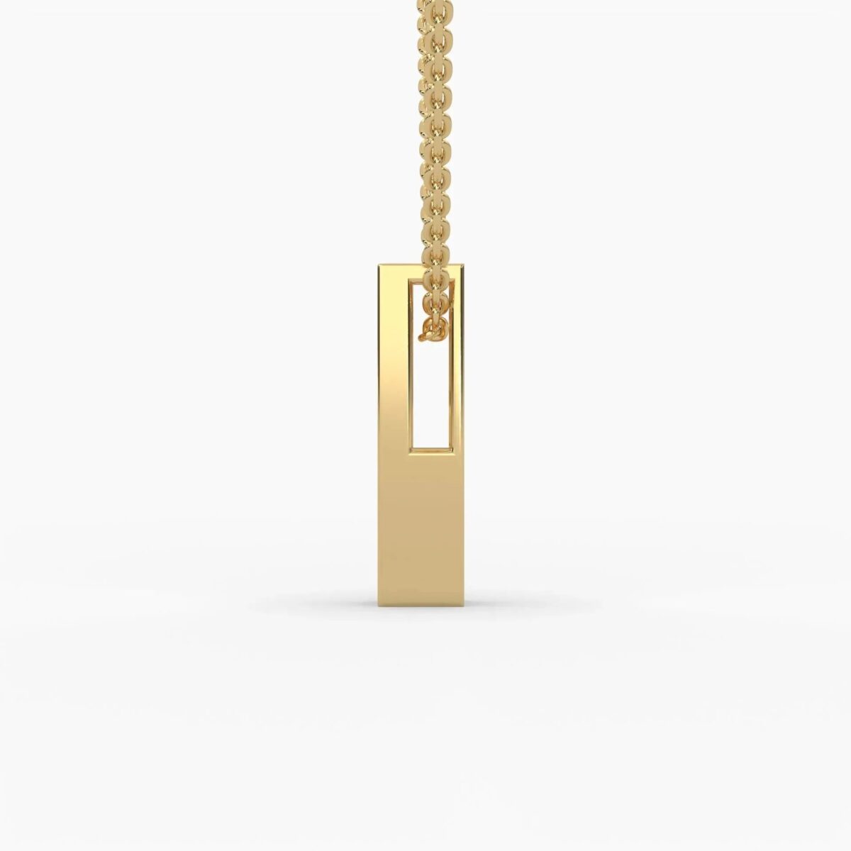 0.1ctw round lab grown diamond bar necklace | 14k gold