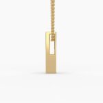 0.1ctw round lab grown diamond bar necklace | 14k gold