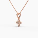 0.25ctw marquise lab grown diamond pendant necklace | 14k gold
