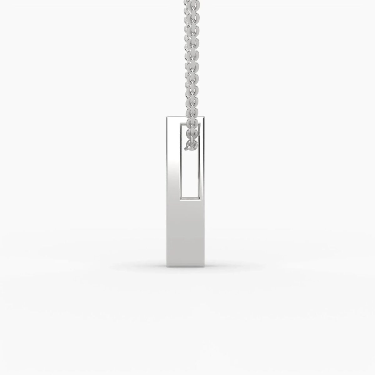 0.1ctw round lab grown diamond bar necklace | 14k gold