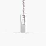 0.1ctw round lab grown diamond bar necklace | 14k gold