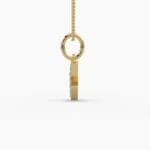 round star pendant necklace: fashionable 14k gold & diamond