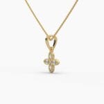 0.25ctw marquise lab grown diamond pendant necklace | 14k gold