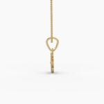 0.25ctw marquise lab grown diamond pendant necklace | 14k gold