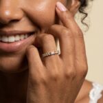 1ctw round baguette wedding ring