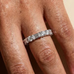 1ctw round baguette wedding ring