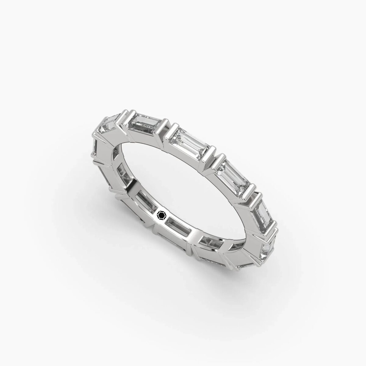 1.25 ctw baguette diamond eternity ring