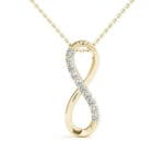 exquisite infinity necklace: 0.10 ct diamond, 14k gold