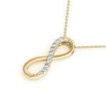 exquisite infinity necklace: 0.10 ct diamond, 14k gold