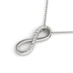 exquisite infinity necklace: 0.10 ct diamond, 14k gold