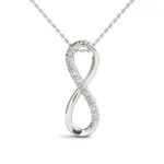exquisite infinity necklace: 0.10 ct diamond, 14k gold