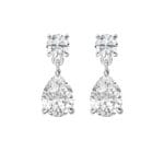 5ct lab grown diamond drop earrings